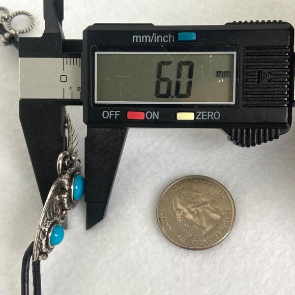 Sterling Silver 925 Dakota West Floral Leaf Turquoise Cabochon Cord Bracelet 8" - Picture 15 of 16